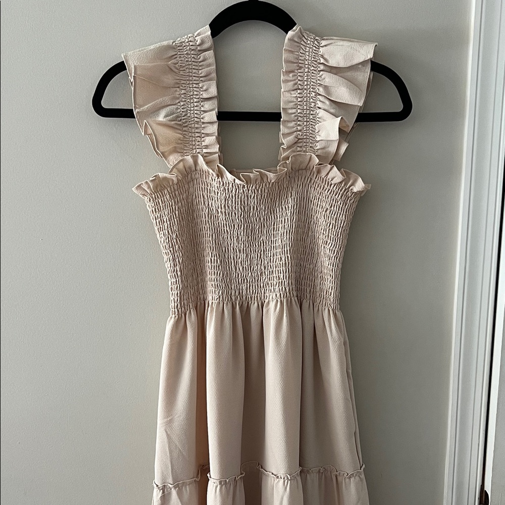 Hill House Cream Midi Dress